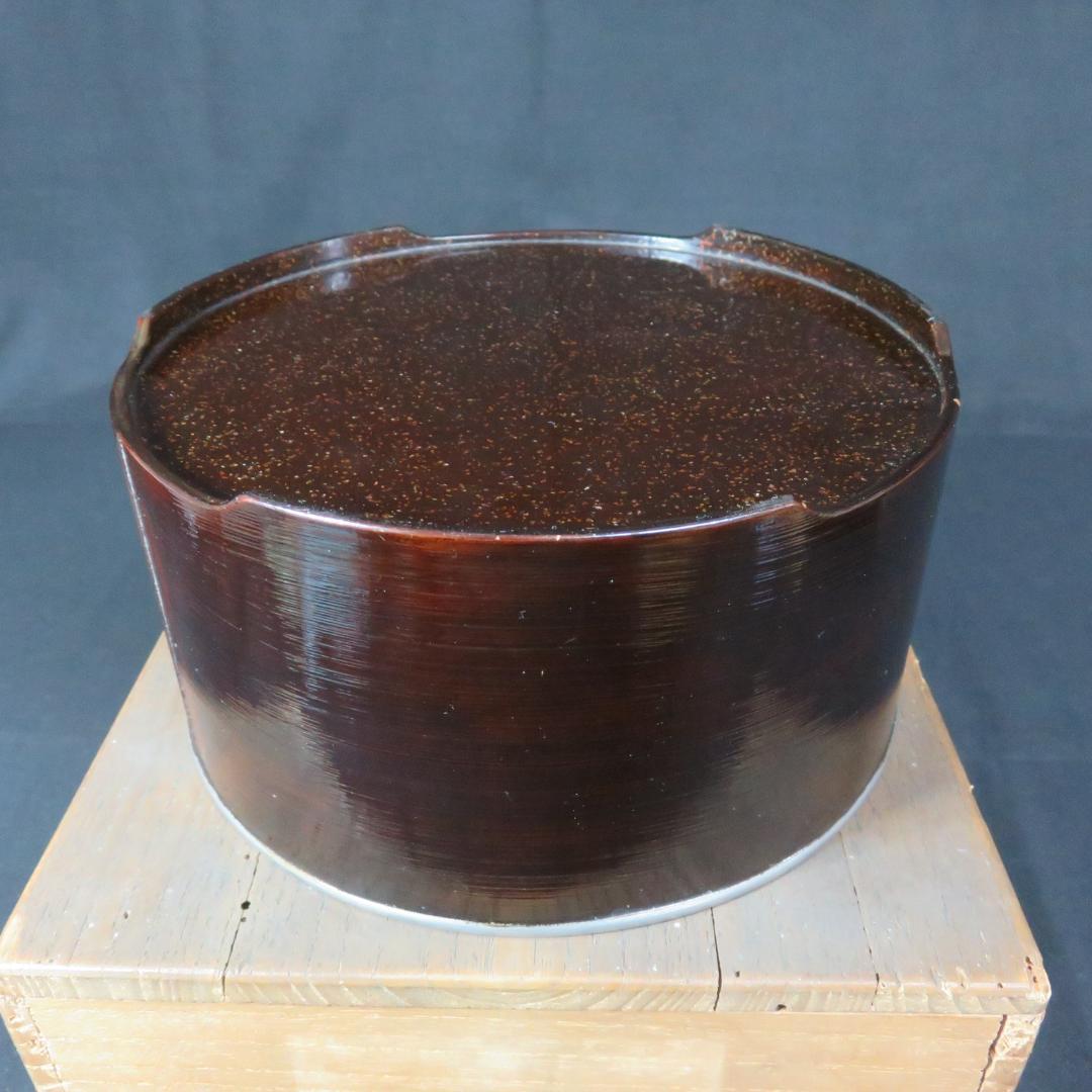 盃洗 木箱 漆器 縁 金属 木製 江戸末期 明治 大正 わっぱ