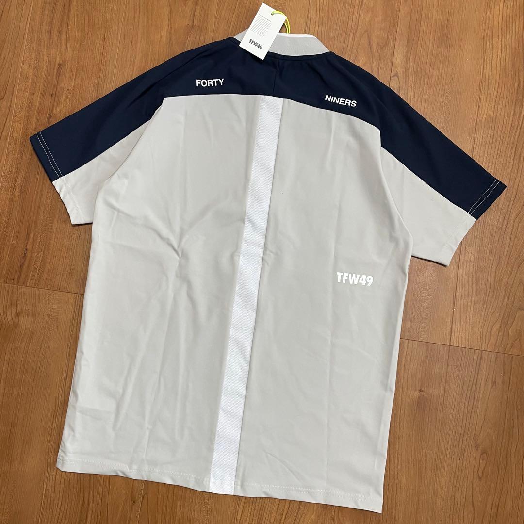 新品タグ付き　TFW49 カラーレスポロシャツ　ライトグレー　L ゴルフ