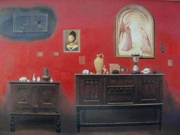 芝田 耕 【或る日の画室】 希少画集画、状態良好、新品高級額装付