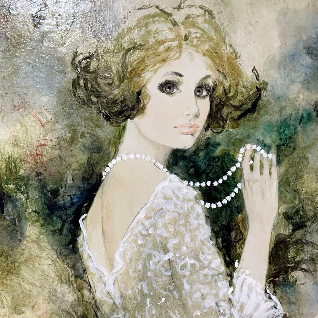 ベルナール・シャロワ『クレール』油彩 F12 原画 貴重オリジナル作品 保証書有