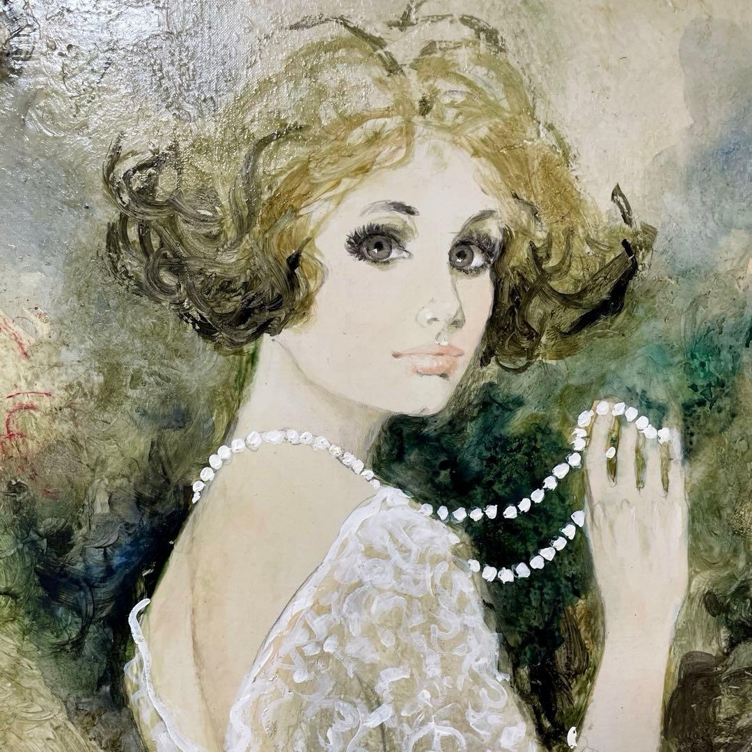 ベルナール・シャロワ『クレール』油彩 F12 原画 貴重オリジナル作品 保証書有