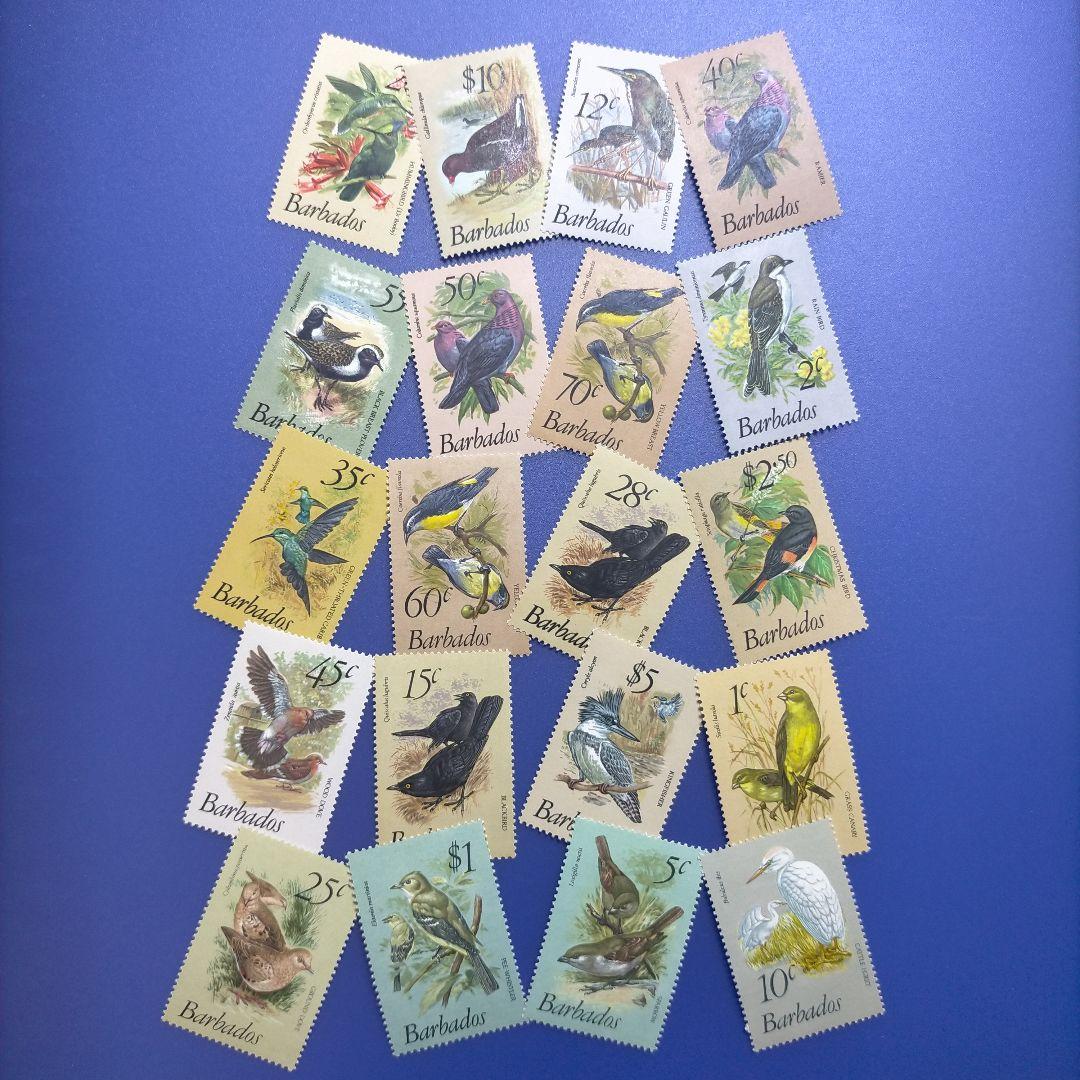 4249 外国切手 バルバドス 1979年 鳥類 シリーズ20種 希少高評価品