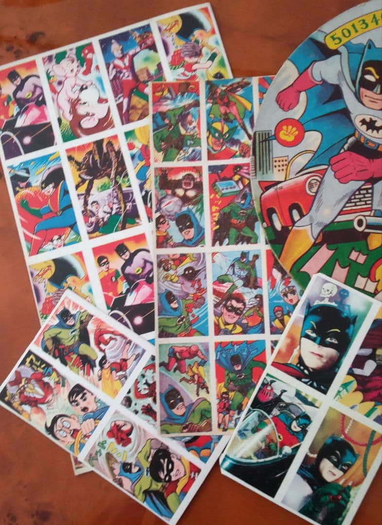 【アメコミ】日本版 大型バットマンめんこセット 昭和めんこ メンコ 面子