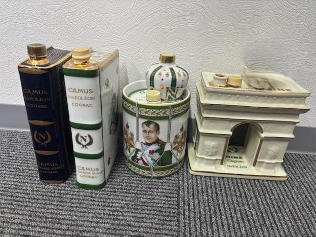 【古酒セット】CAMUS カミュ HINE ナポレオン 陶器ボトルセット