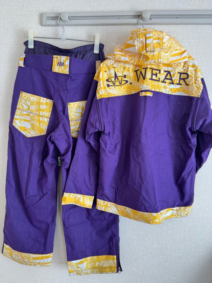 S. WEAR スキーウェア 紫/黄色 SMALL