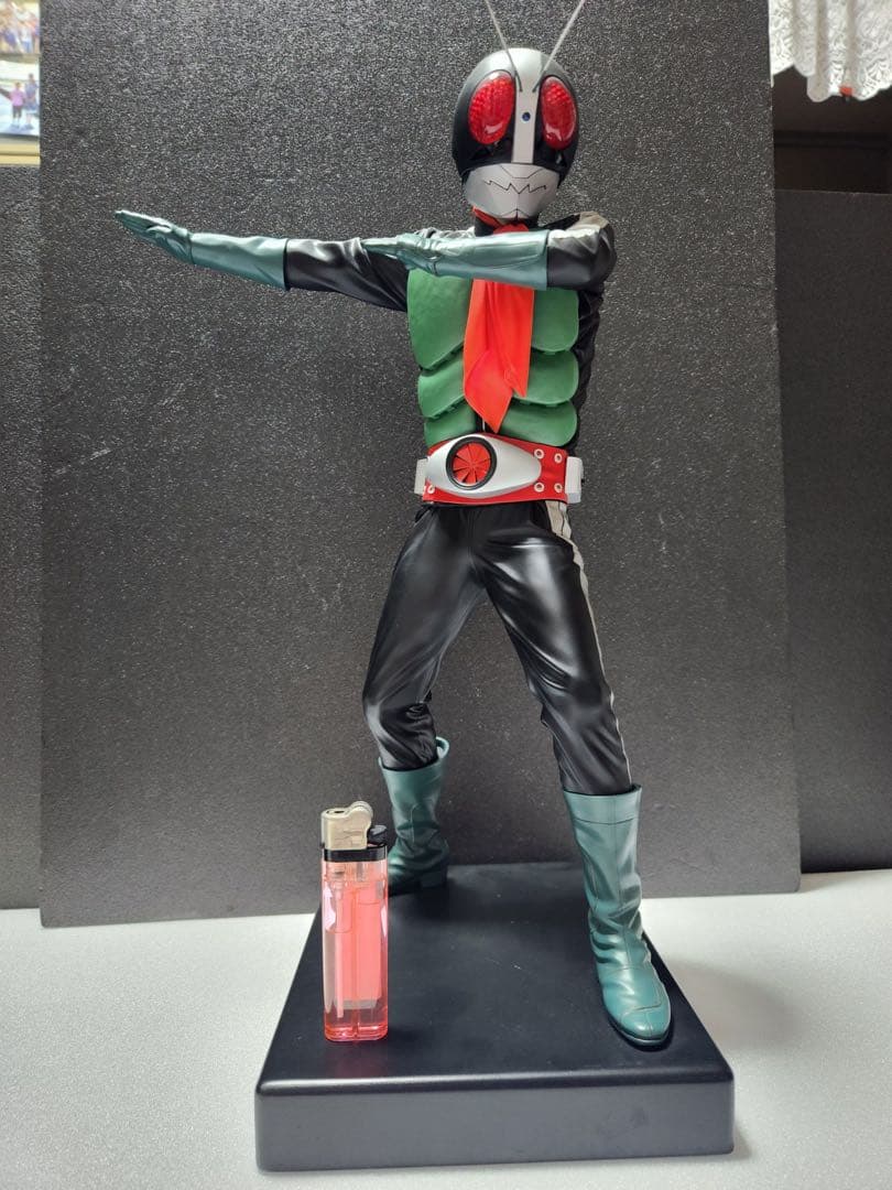 【遂に出品！究極のプロ完成品No5 】電飾★海洋堂 メガソフビ 仮面ライダー2号