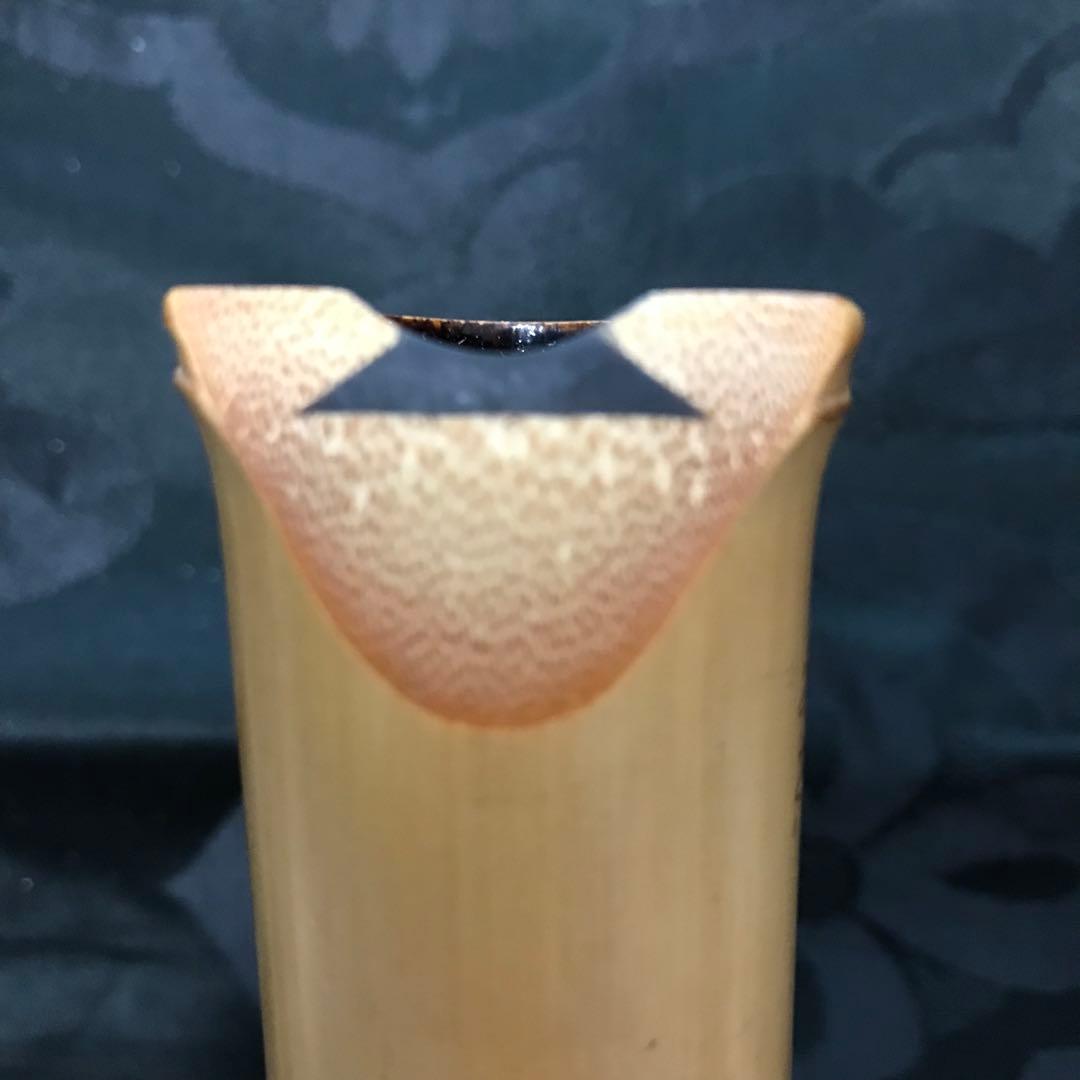 尺八 琴古流 在銘 中継ぎ緩み無し 二尺一寸管 籐巻 銀三線 【音出し確認済み】