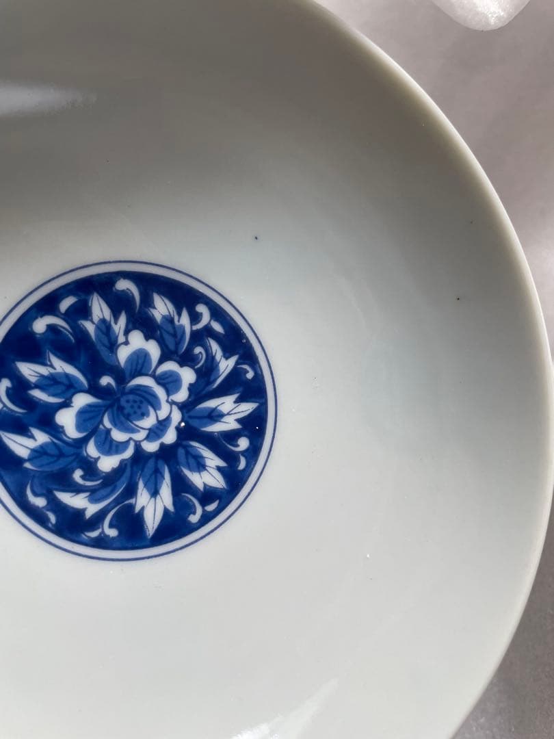 【未使用】前畑陶器 庫山窯 緑金唐草 御碗揃 蓋付 5客 小丼碗 【廃盤品】