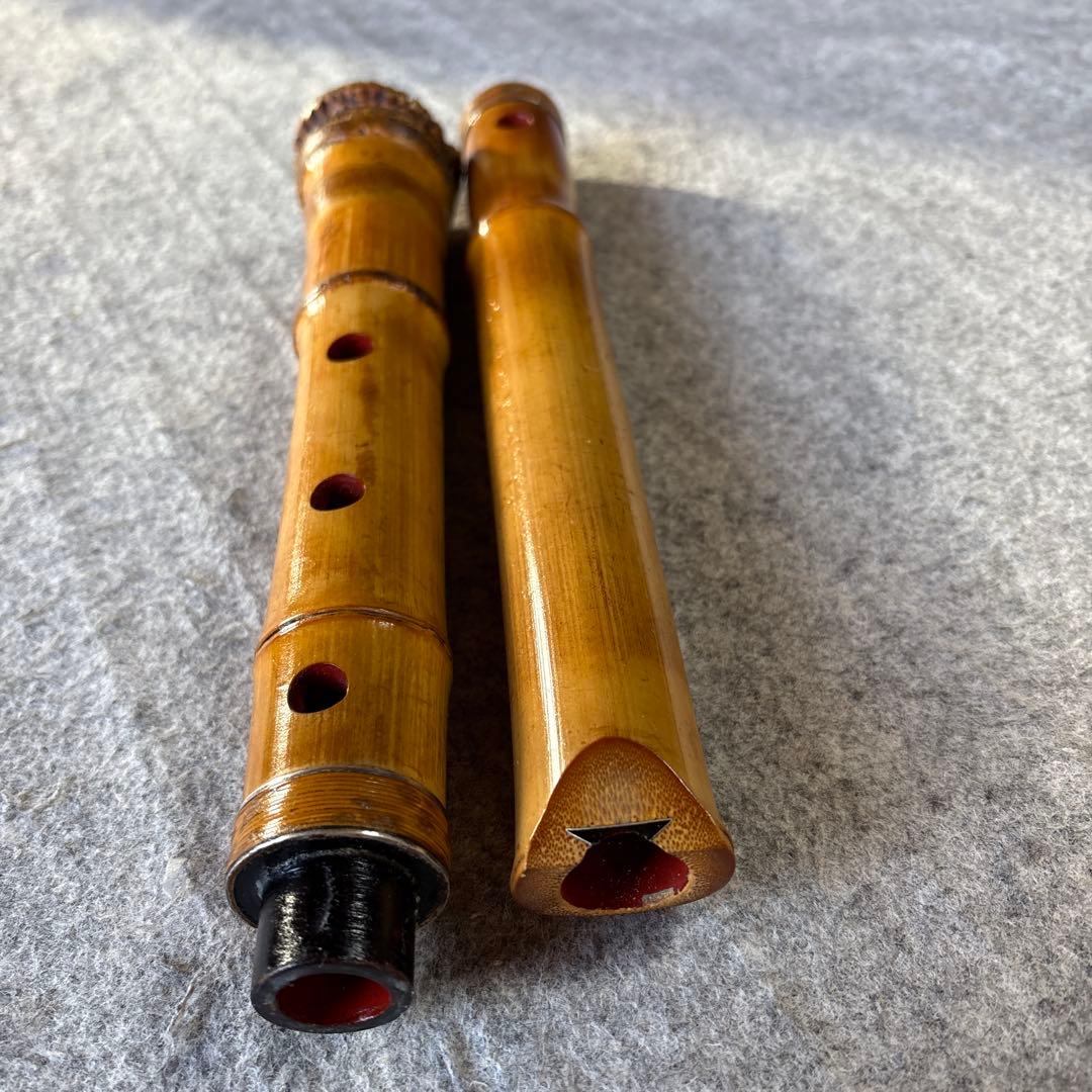 260尺八　一尺八寸管月山銘