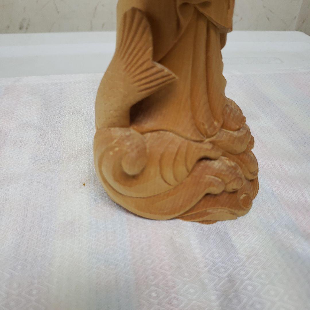 Ｂフライデー　蔵出し特価仏像★桧材 滴水観音菩薩像★高さ：約30cm