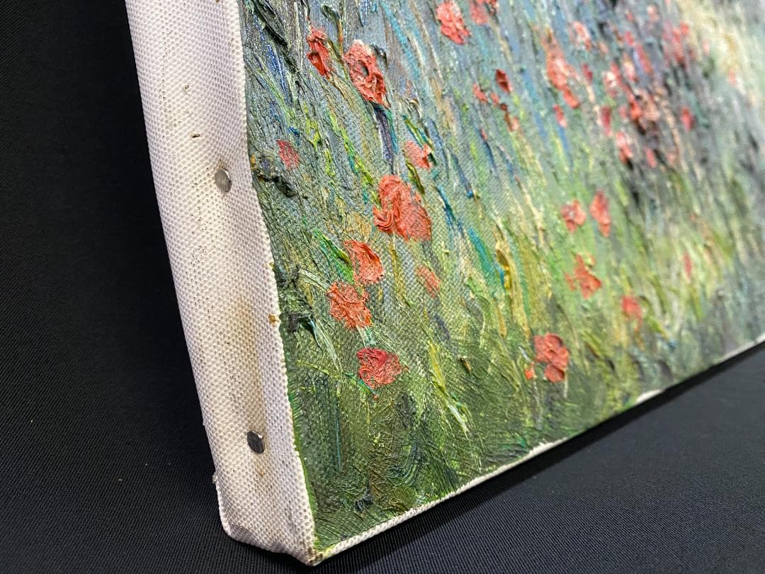 クロード・モネ『ヴィトゥイユの眺め』手描き　油絵　摸写　複製画③