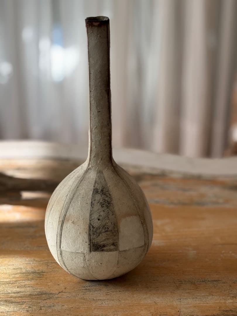 新年お値引き　菊地勝　Masaru Kikuchi　花瓶　花入　陶芸作品