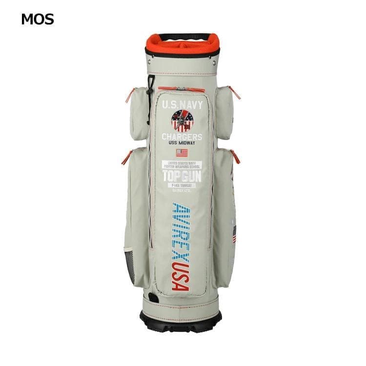 新品 AVIREX アヴィレックスゴルフ キャディバッグ モスグリーン