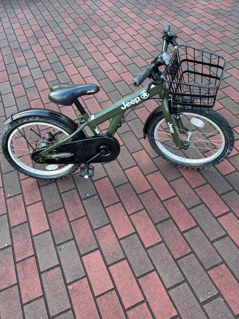 Jeepキッズ自転車(18㌅)お引き取り限定[配達可能]
