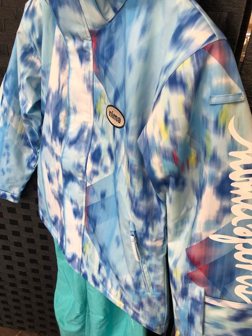 子供用スキーウェア150【スクエアライトブルー】