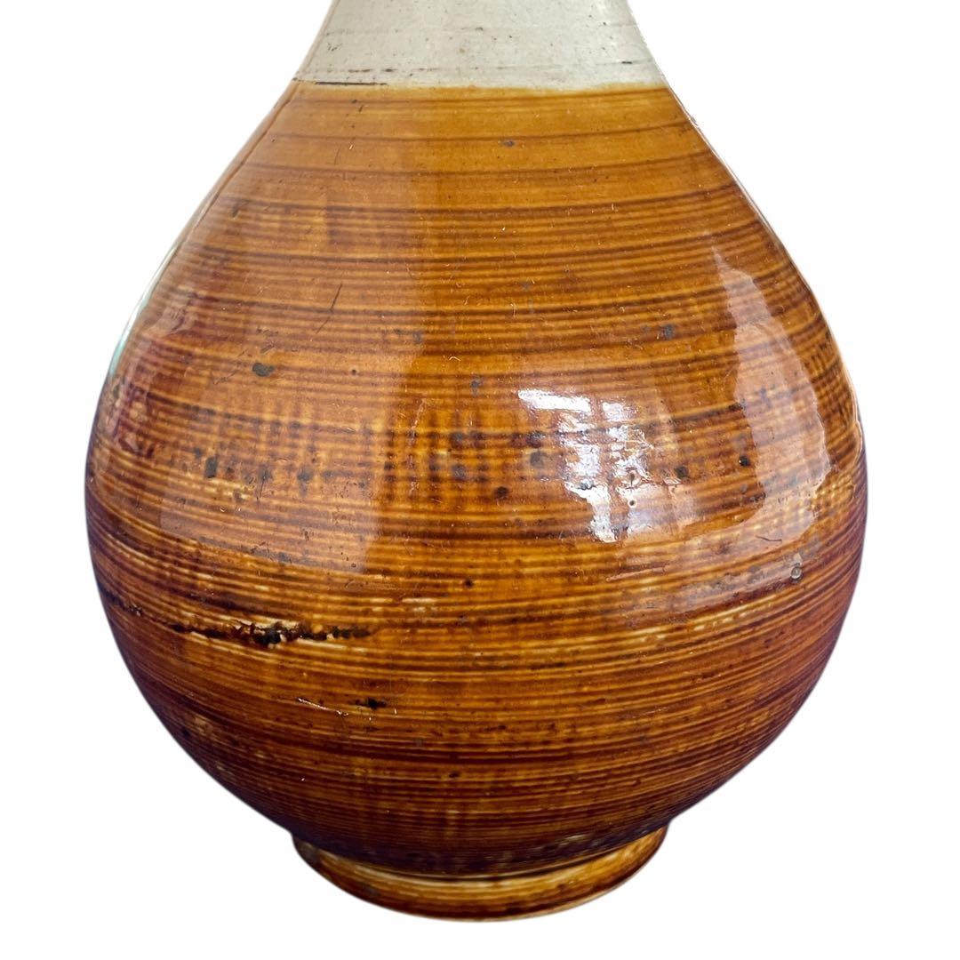 【江戸期】平戸焼 掛分徳利 / 古美術 骨董 民藝 焼物 三河内 花瓶 花器