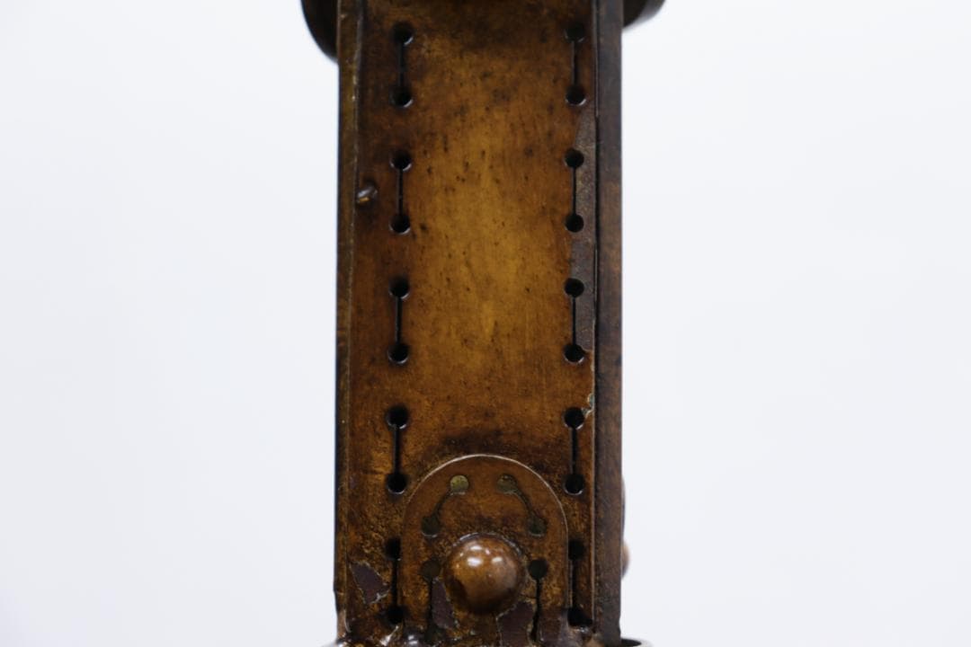 アイアン レザーベルト風 コートスタンド ハンガーラック 服 収納 ヴィンテージ