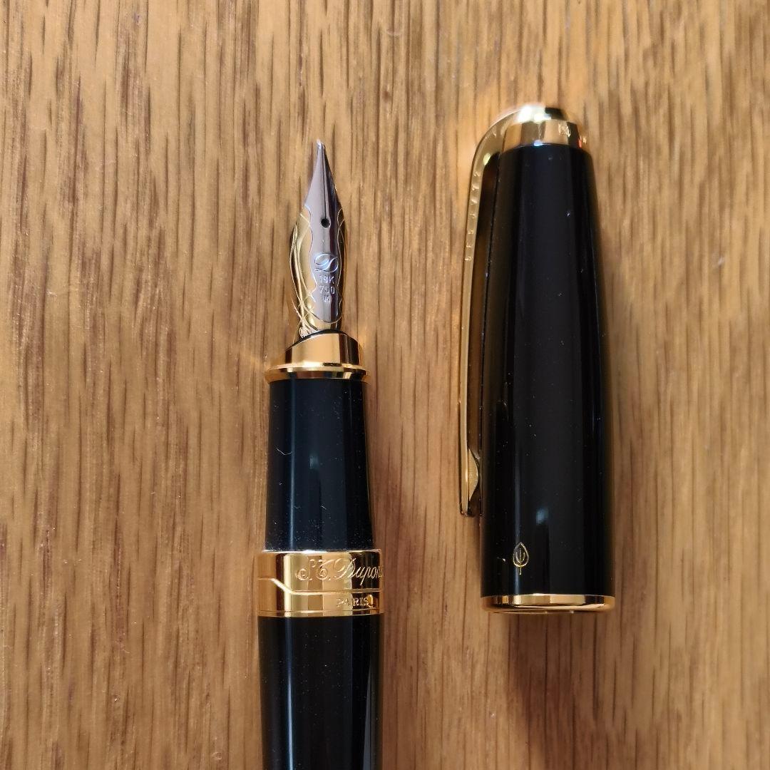 S.T. Dupont Olympio デュポン オランピオ 万年筆 黒 18K
