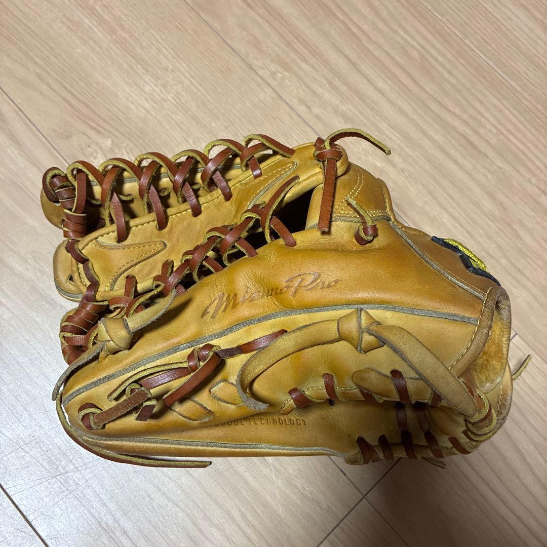 値下げ中　ミズノプロ　硬式　イエロー　左利き　左投げ　型◎ 即戦力