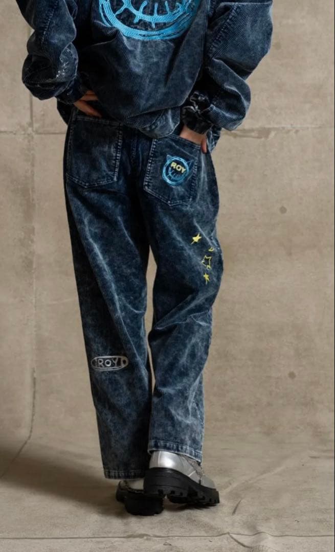 LiSA コーデュロイパンツ ネイビー ROY reflect overjoy