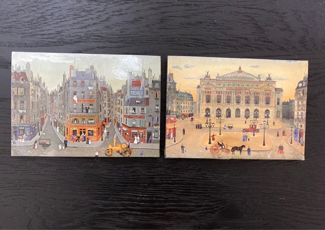 ミッシェル・ドラクロワ　木製壁掛け2枚