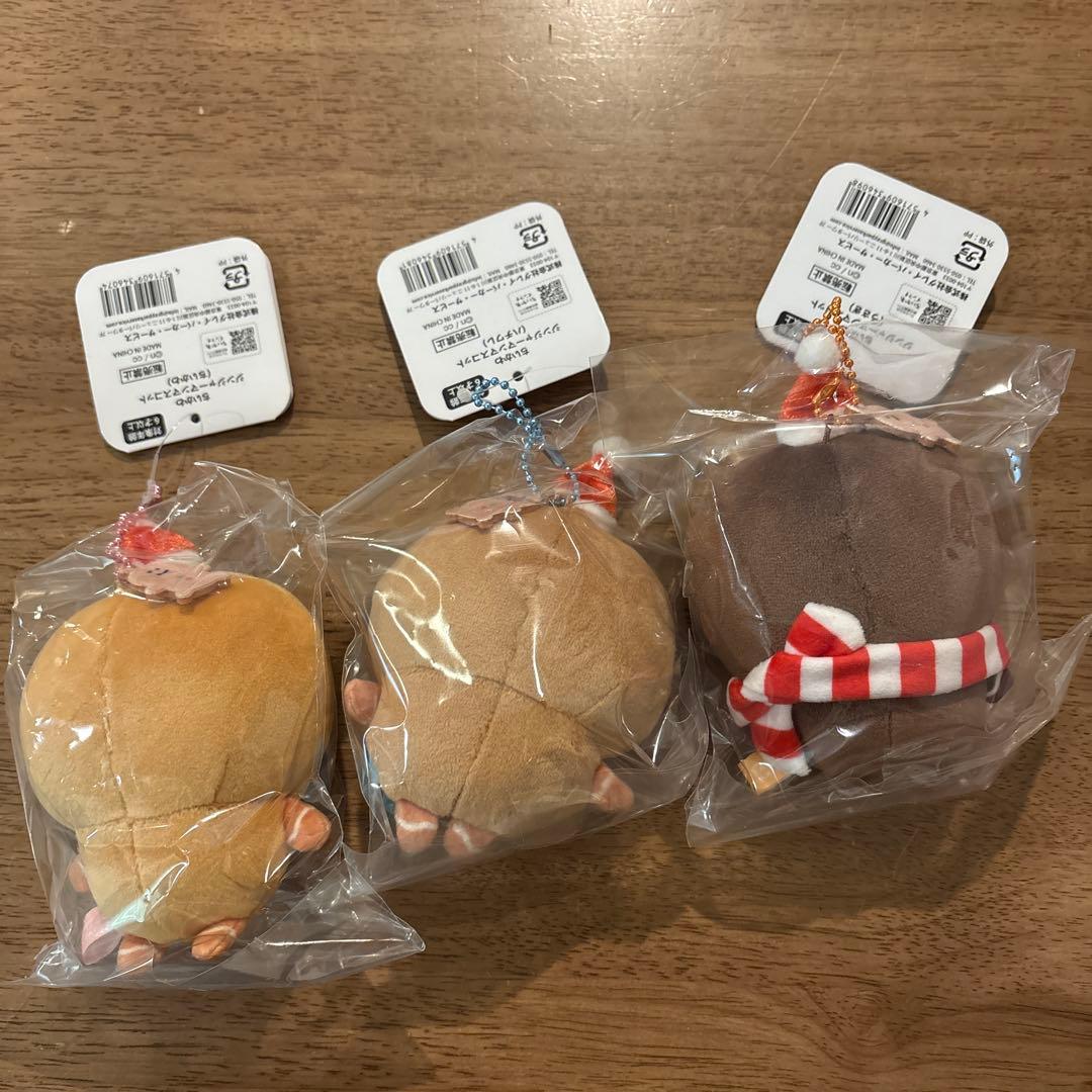 ちいかわ　ジンジャーマンマスコット　3点セット　クリスマス　ハチワレ、うさぎ