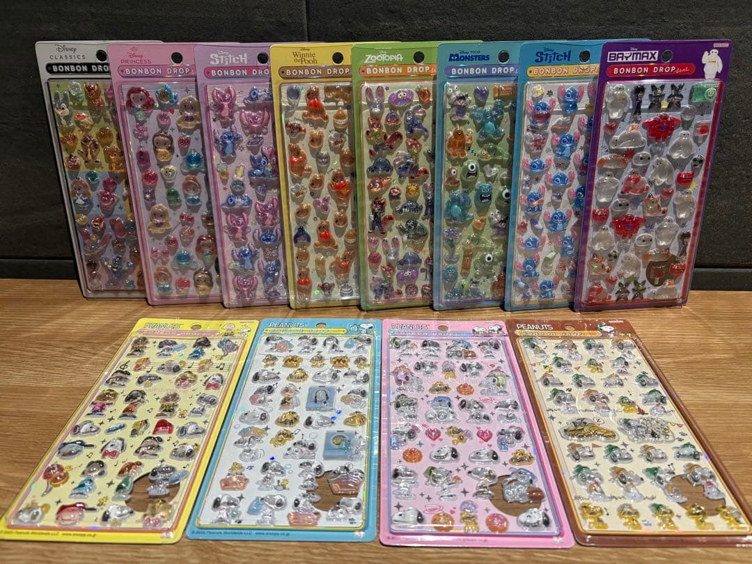 ボンボンドロップシールディズニー第二弾スヌーピ【全12種】コンプリートセット