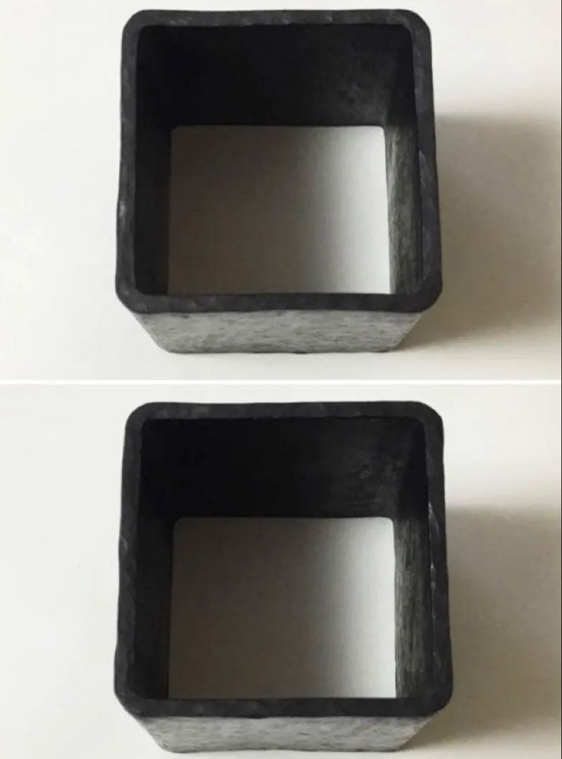 茶道具 古物品 蓋置 四方 吉羽與兵衛 南蛮鉄 木箱入 【本物保証】