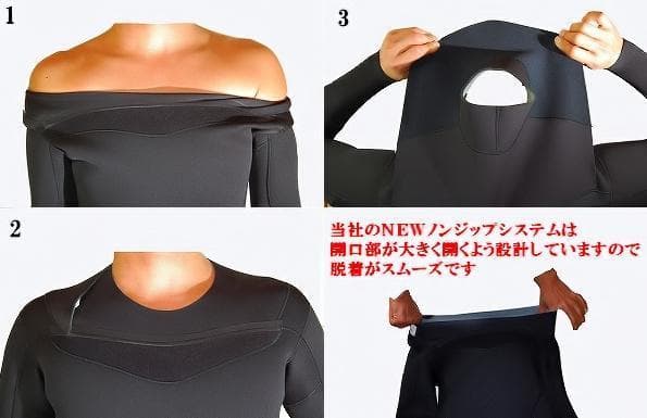 新品★5×3ｍｍセミドライ/ノンジップ　男女サイズ選べます　日本製ウェットスーツ