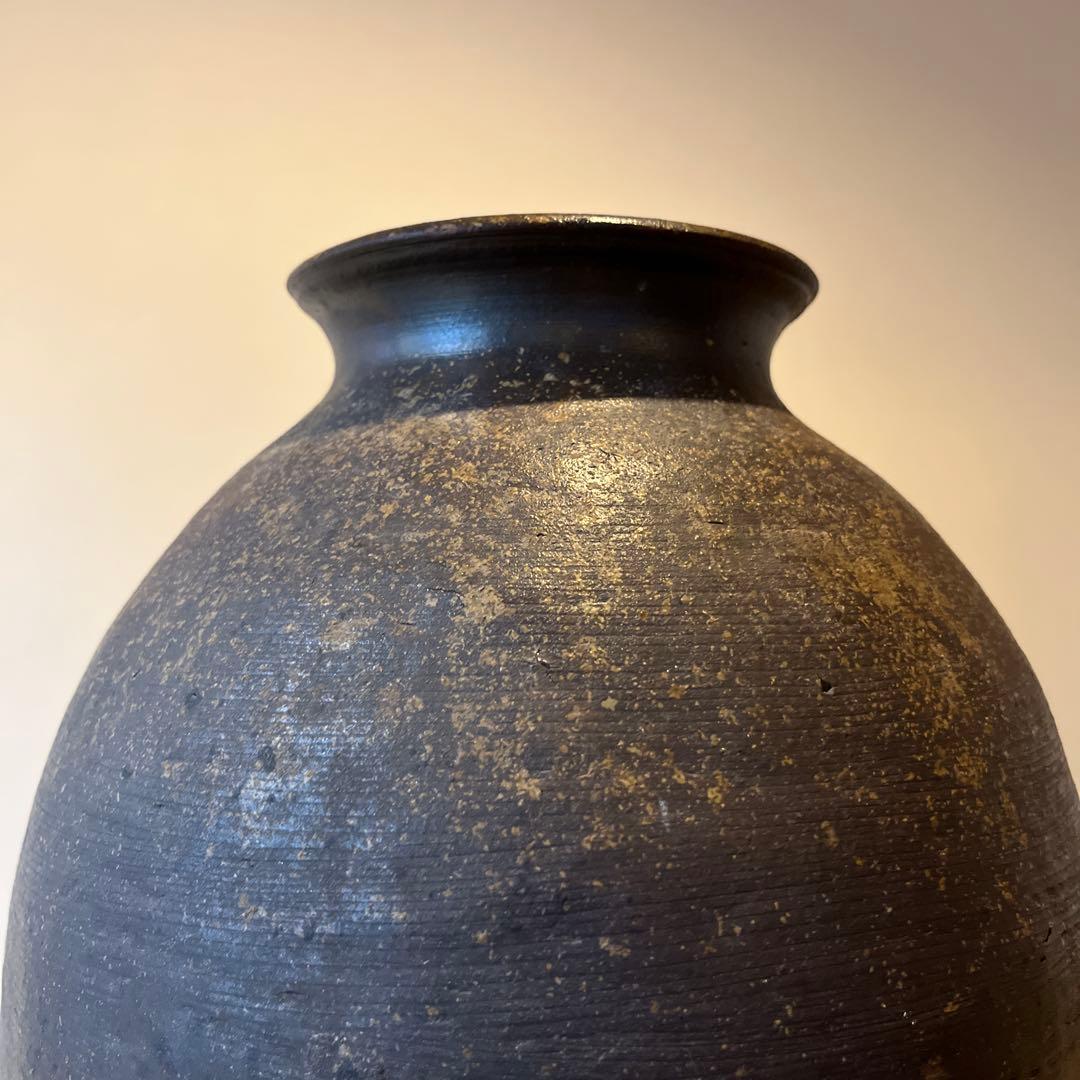 稀少 種子島 能野焼き 能野焼 雲助壺 壺 陶芸 陶器 民藝 民芸 骨董 骨董品