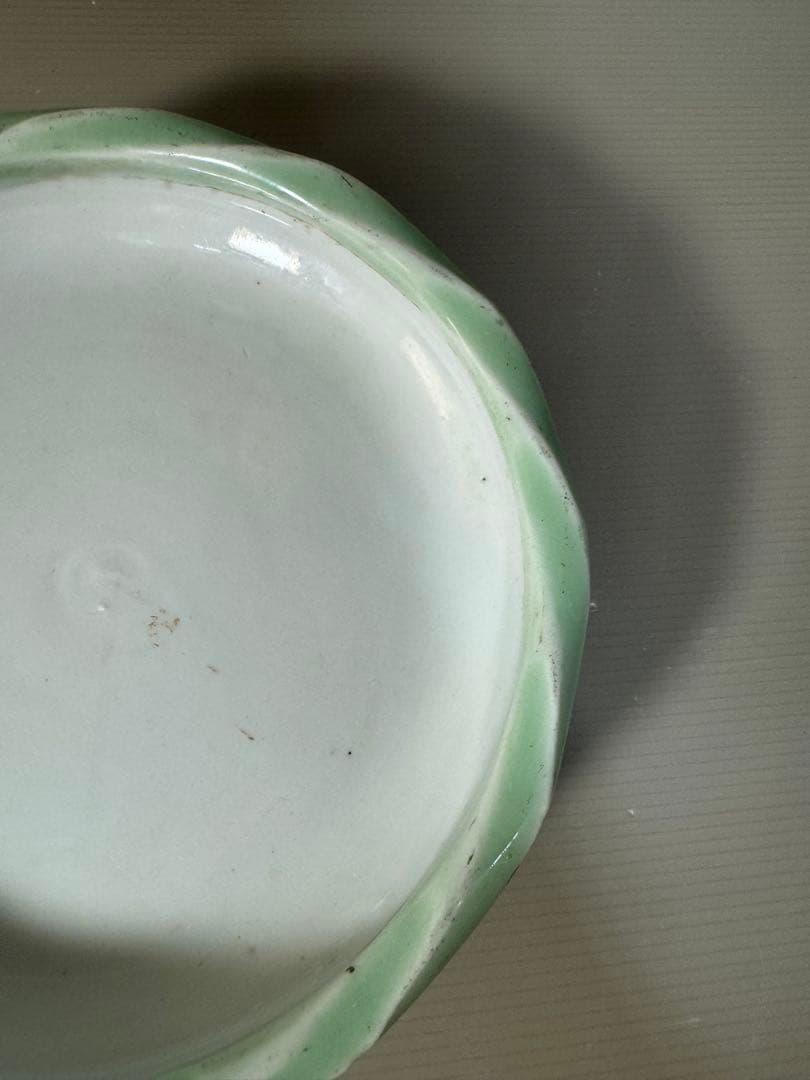 2420 古美術　青磁　三足　菓子鉢　時代物