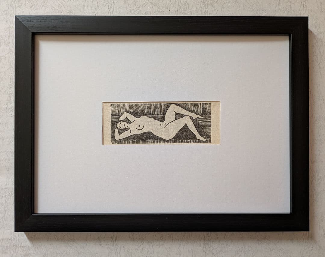 ラスト1点　Ag藤田嗣治の木版画　1925年制作