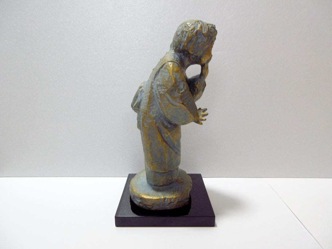 北村西望 ブロンズ像「喜ぶ少女」置物 / アート 美術品