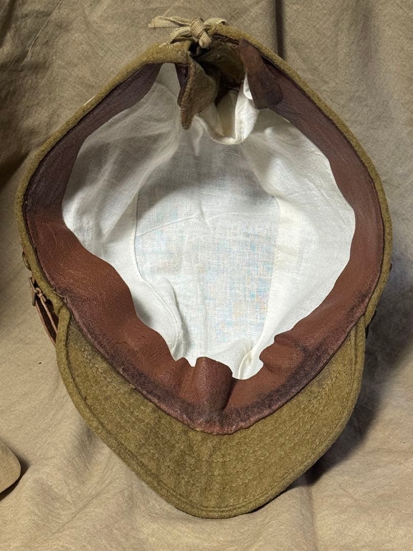 実物　日本軍日本陸軍　下士官兵　略帽/戦帽/戦闘帽(昭和13〜15年製　中號)