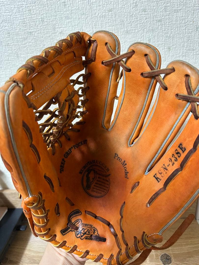 久保田スラッガー 軟式グローブ 外野手用　KSN-23SE オレンジ