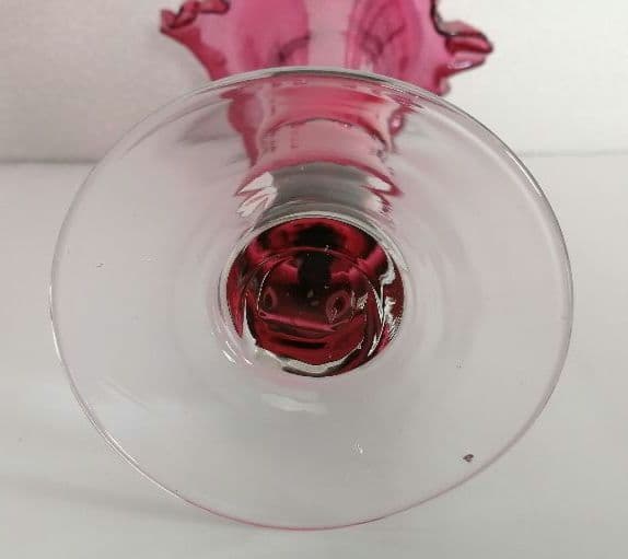 銅赤ガラス　花瓶