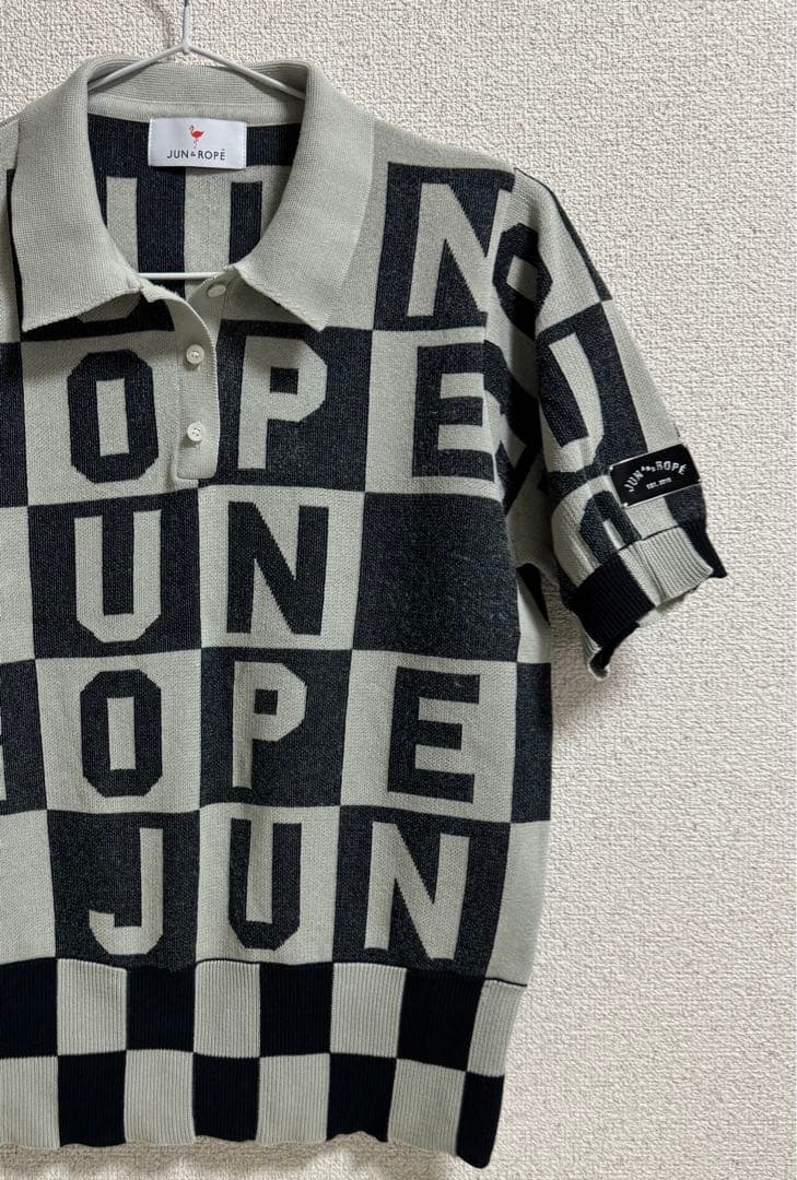 新品未使用●JUN&ROPE ポロシャツL ベージュグレー　ジュンロペ