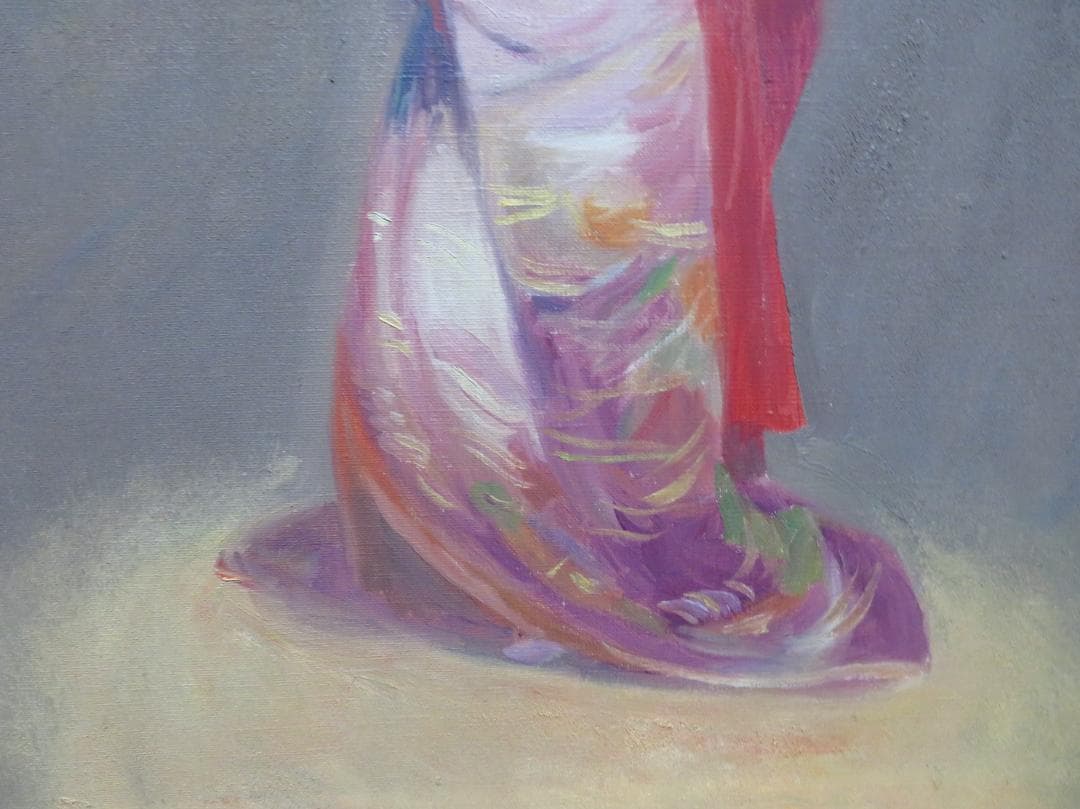 全和鳳　「舞」　油彩　F10号　韓国油彩画巨匠 　全和鳳美術館　師:須田国太郎