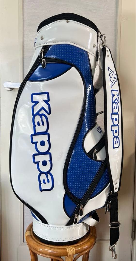 Kappa キャディバッグ ホワイト/ブルー　9型