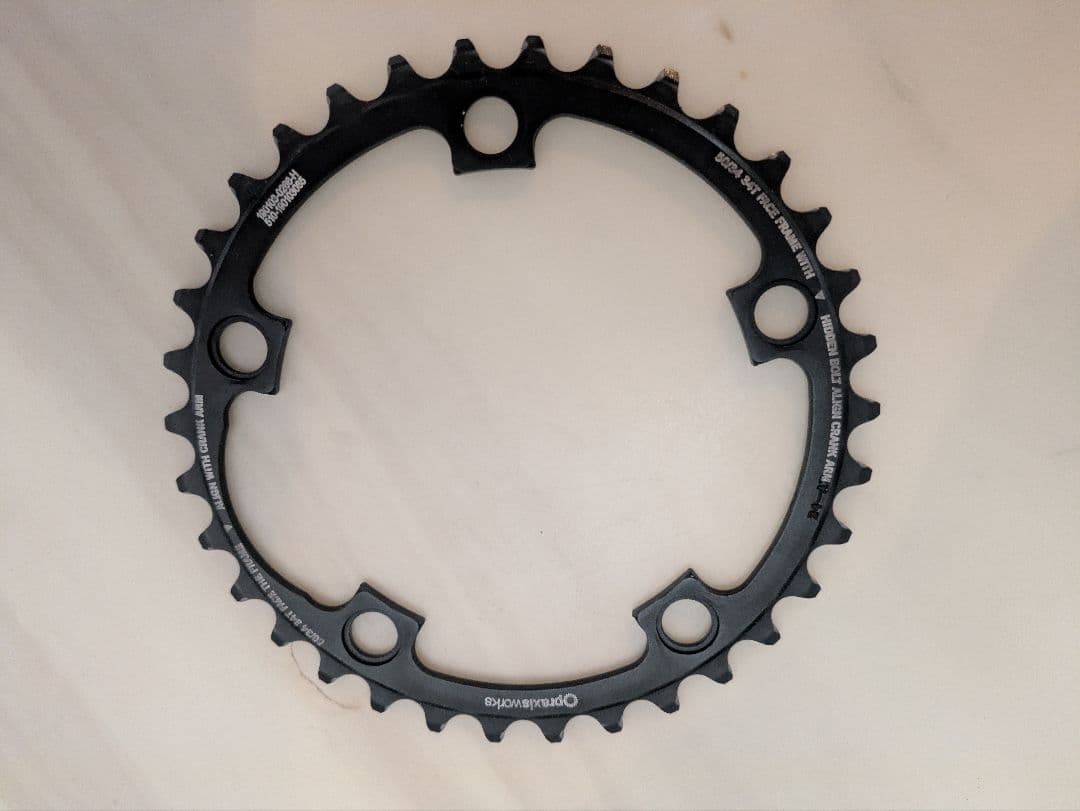 プラクシスワークス チェーンリング 50/34T BCD110 美品