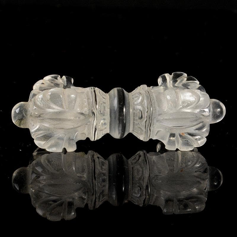 天然石　水晶彫刻　金剛杵　五独鈷　V　6328