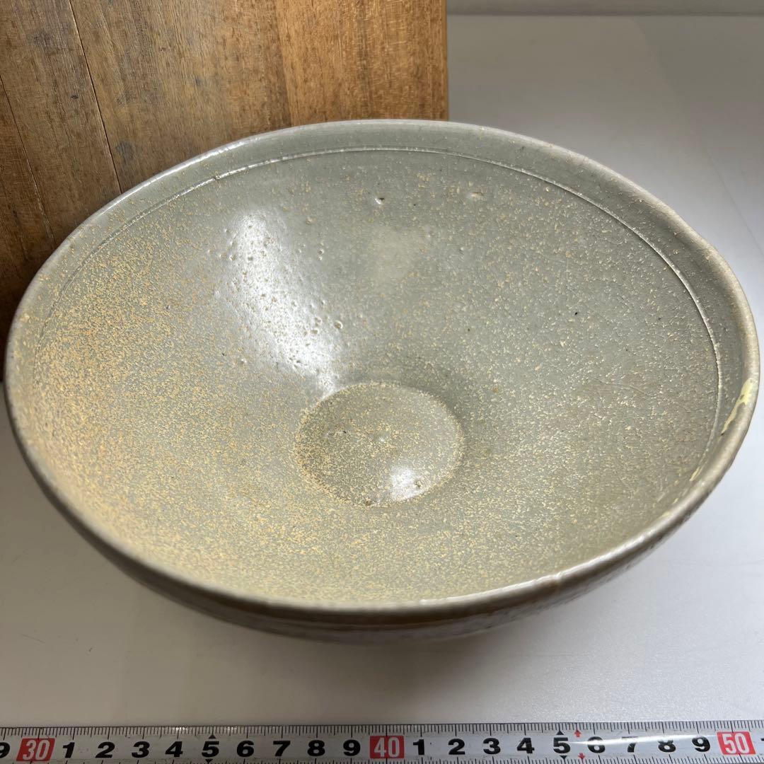 高麗青磁　大鉢　木箱付　直径約20.5㎝ 東Y7-0527①