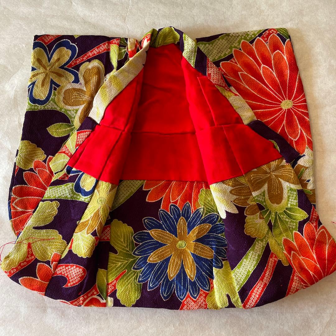 古布　紋縮緬　人形の着物　10号　120708