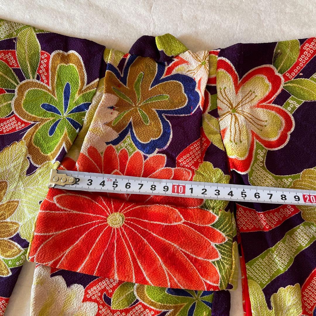 古布　紋縮緬　人形の着物　10号　120708