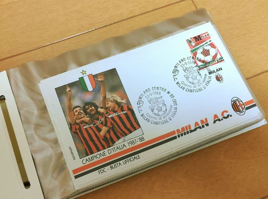 【超激レア】ACミラン 87-88 優勝記念 切手・封筒セット