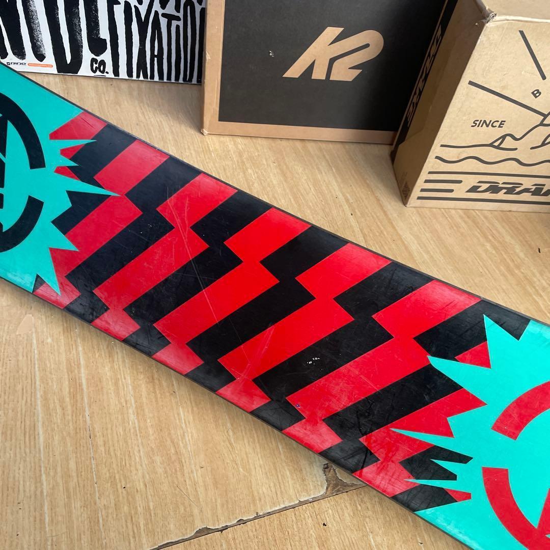 K2　ミニターボ　キッズスノーボードセット　バイン付4点セット　120㎝