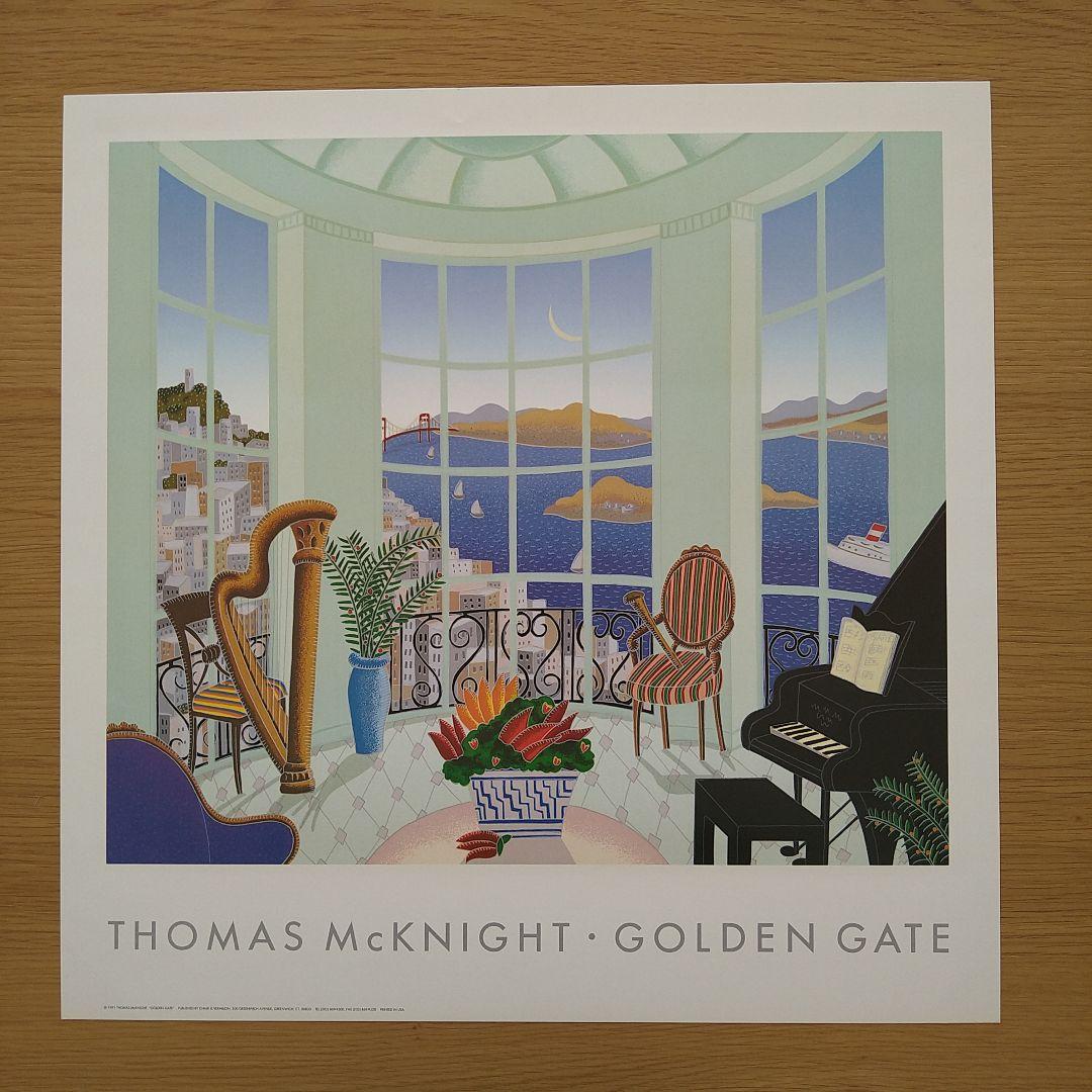 トーマス・マックナイト　ポスター　「GOLDEN GATE／GULF POOL」