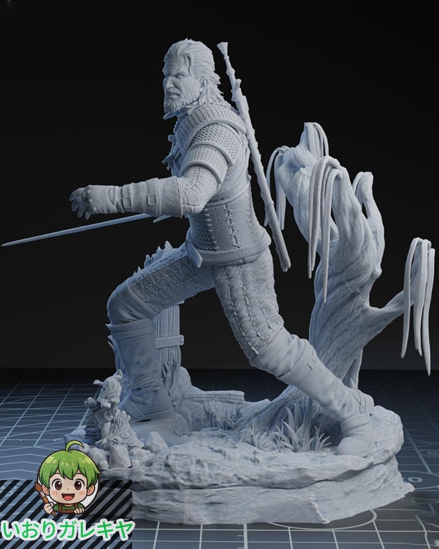 1/10　未塗装 未組立　フィギュア　ガレージキット　ゲラルト　ウィッチャー