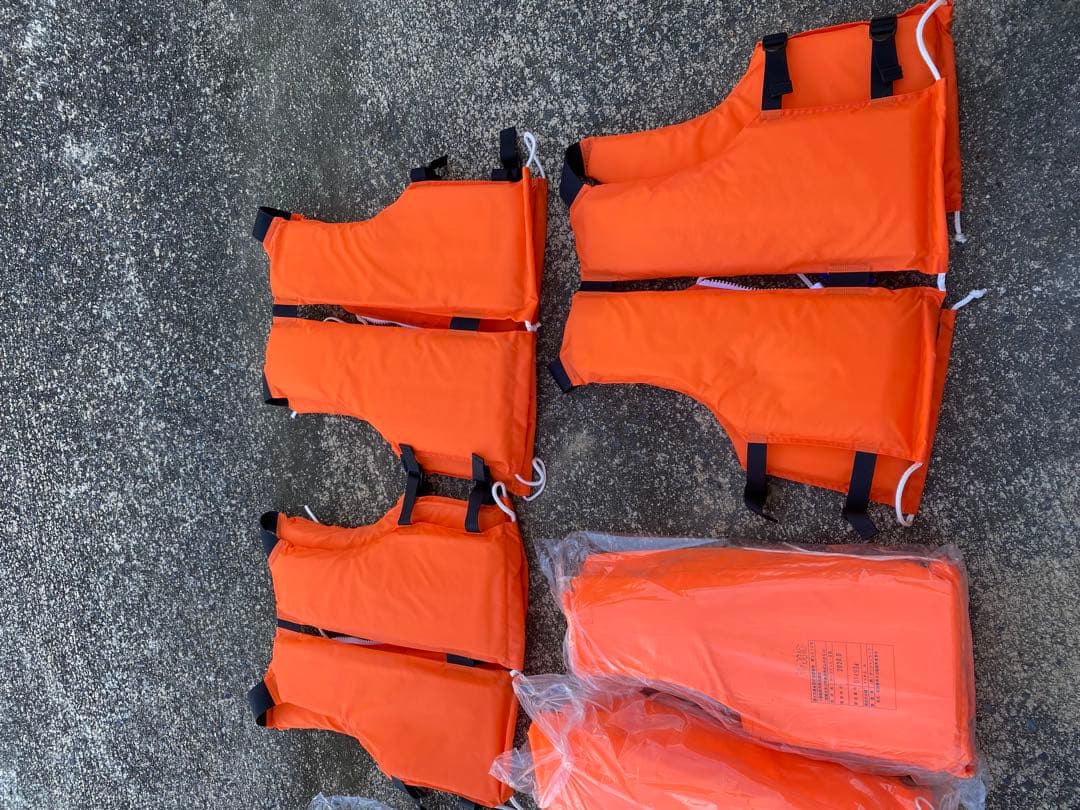 ライフジャケット　桜マーク　小型船舶用 救命胴衣　セット　6着　船舶検査対応‼️