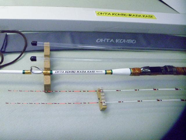 1113★手作り（布袋竹）筏竿【全長149㎝】【最高級】【純白筏竿】太田工房★